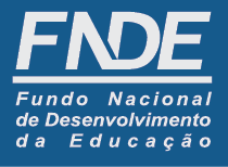 Imagem: Logotipo héfi-hêni-dê-eh. Na parte superior, a sigla héfi-hêni-dê-eh. Em seguida, um traço e o nome: Fundo Nacional de Desenvolvimento da Educação. Fim da imagem.