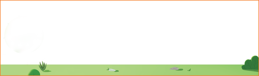 Imagem: Ilustração. Na parte inferior, grama de cor verde e à direita, arbusto em verde-escuro.  Fim da imagem.