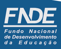 Imagem: Logotipo héfi-hêni-dê-eh. Na parte superior, a sigla héfi-hêni-dê-eh. Em seguida, um traço e o nome: Fundo Nacional de Desenvolvimento da Educação. Fim da imagem.