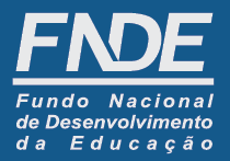 Imagem: Logotipo héfi-hêni-dê-eh. Na parte superior, a sigla héfi-hêni-dê-eh. Em seguida, um traço e o nome: Fundo Nacional de Desenvolvimento da Educação. Fim da imagem.