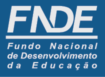 Imagem: Logotipo héfi-hêni-dê-eh. Na parte superior, a sigla héfi-hêni-dê-eh. Em seguida, um traço e o nome: Fundo Nacional de Desenvolvimento da Educação. Fim da imagem.