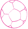 Imagem: Ilustração. desenho de uma bola de futebol. Fim da imagem.