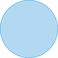 Imagem: Ilustração. Um círculo azul.   Fim da imagem.