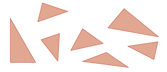 Imagem: Ilustração. Sete triângulos vermelhos.   Fim da imagem.