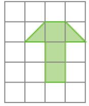Ilustração. Malha quadriculada. No centro há uma figura com dez lados. 