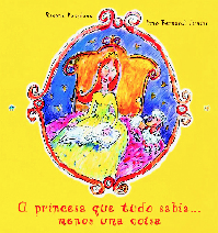 Capa de livro. Na parte inferior, o título e na parte superior, ilustração de uma princesa sentada. 