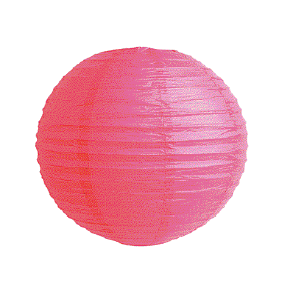 Imagem: Fotografia. Lanterna com formato de esfera vermelha. Fim da imagem.