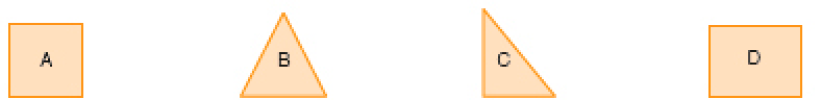 Imagem: Ilustração.  A) Um quadrado.  B) Um triângulo.  C) Um triângulo equilátero.  D) Um retângulo escaleno.   Fim da imagem.