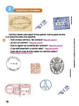Imagem: Ilustração. Página do livro com imagens e textos. Fim da imagem.