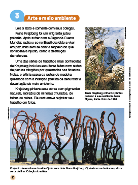 Imagem: Ilustração. Página do livro com imagens e textos. Fim da imagem.