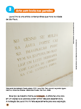 Imagem: Ilustração. Página do livro com imagens e textos. Fim da imagem.