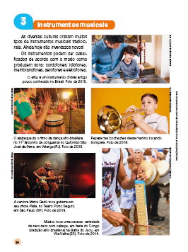 Imagem: Ilustração. Página do livro com imagens e textos. Fim da imagem.