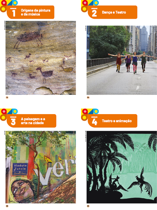 Imagem: Ilustração. Página do livro com imagens e textos. Ilustração. Página do livro com imagens e textos. Ilustração. Página do livro com imagens e textos. Ilustração. Página do livro com imagens e textos.  Fim da imagem.