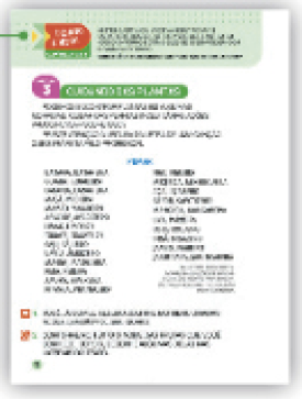 Imagem: Ilustração. Exemplifica como será a seção Desafio à vista. Página composta de textos e imagens. Fim da imagem.