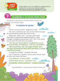 Imagem: Ilustração. Exemplifica como será a seção Desafio à vista!. Página composta por textos e imagens. Fim da imagem.