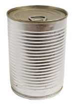 Imagem: Fotografia. Lata de metal pequena com lacre na área superior. Fim da imagem.