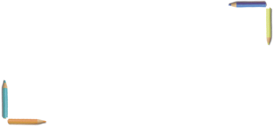 Imagem: Ilustração. Quatro lápis coloridos formando a borda de um retângulo. Fim da imagem.