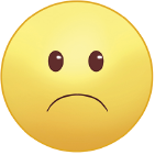 Imagem: Ilustração. Letra d: Triste, emoticon com os olhos redondos e a boca voltada para baixo.  Fim da imagem.