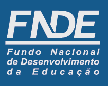 Imagem: Logotipo héfi-hêni-dê-eh. Na parte superior, a sigla héfi-hêni-dê-eh. Em seguida, um traço e o nome: Fundo Nacional de Desenvolvimento da Educação. Fim da imagem.