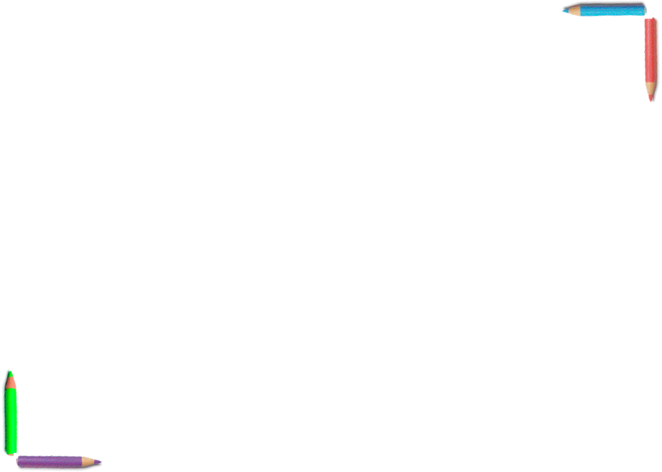 Imagem: Ilustração. Área em branco com quatro lápis de cor formando uma borda.   Fim da imagem.