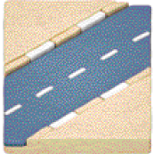 Imagem: Ilustração. Uma rua com duas faixas.  Fim da imagem.