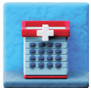 Imagem: Ilustração. Um prédio com uma placa com uma cruz em cima.  Fim da imagem.