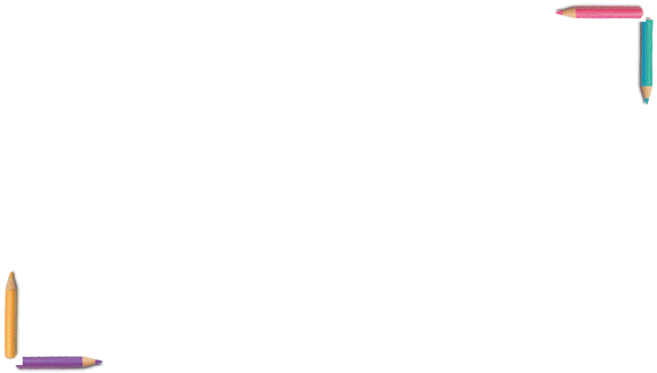 Imagem: Ilustração. Área em branco com quatro lápis de cor formando uma borda.   Fim da imagem.