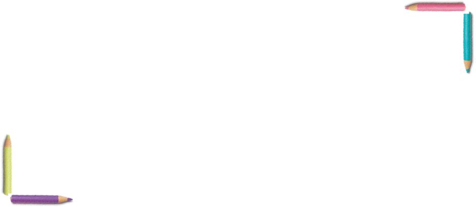 Imagem: Ilustração. Área em branco com quatro lápis de cor formando uma borda.   Fim da imagem.