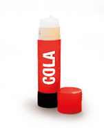 Imagem: Fotografia. Um tubo de cola em bastão.  Fim da imagem.