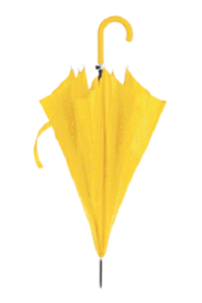 Imagem: um guarda-chuva amarelo,  Fim da imagem.