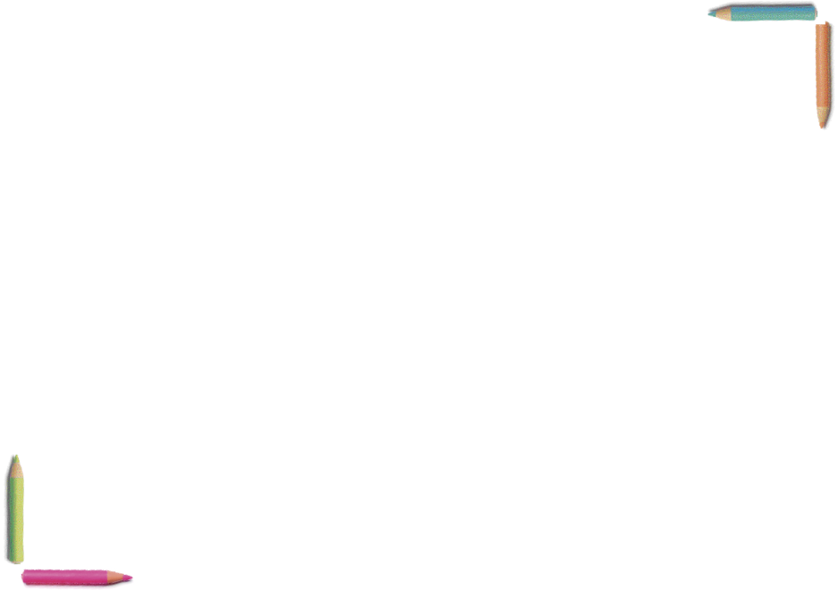 Imagem: Ilustração. Área em branco com quatro lápis de cor formando uma borda.   Fim da imagem.