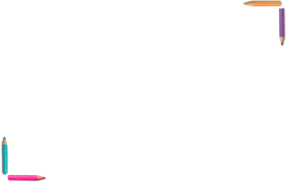 Imagem: Ilustração. Área em branco com quatro lápis de cor formando uma borda.   Fim da imagem.