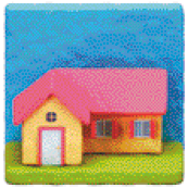 Imagem: Ilustração. Uma casa com paredes amarelas.  Fim da imagem.