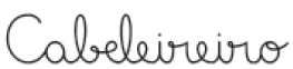 Palavra em letra cursiva: Cabeleireiro