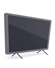 Ilustração. Uma televisão.