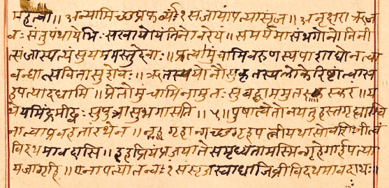 Imagem: Fotografia. Destaque de uma superfície cheia de inscrições organizadas em linhas.  Fim da imagem.